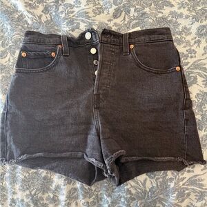 Levi’s Black Ribcage Shorts